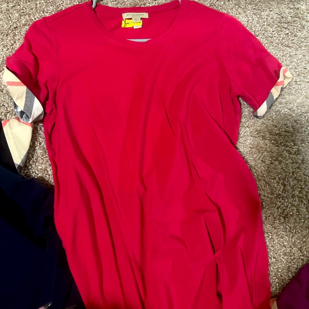 Burberry Brit t shirt with signature sleeve